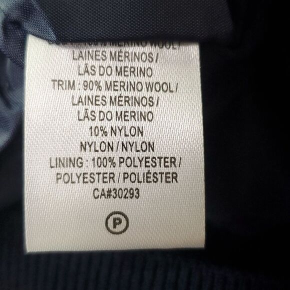 Fairway & Green Baruffa Merino Wool 1/4 Zip Windvest Navy Golf Sweater Size L - Picture 7 of 7